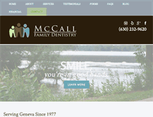 Tablet Screenshot of mccallfamilydentistry.com